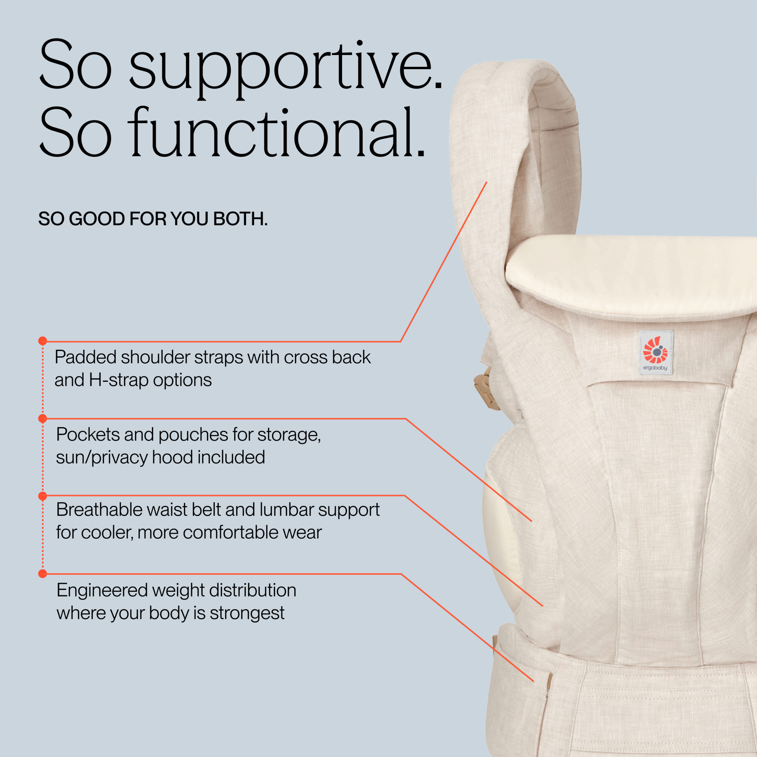 Ergobaby Deluxe Linen kandekott (2)