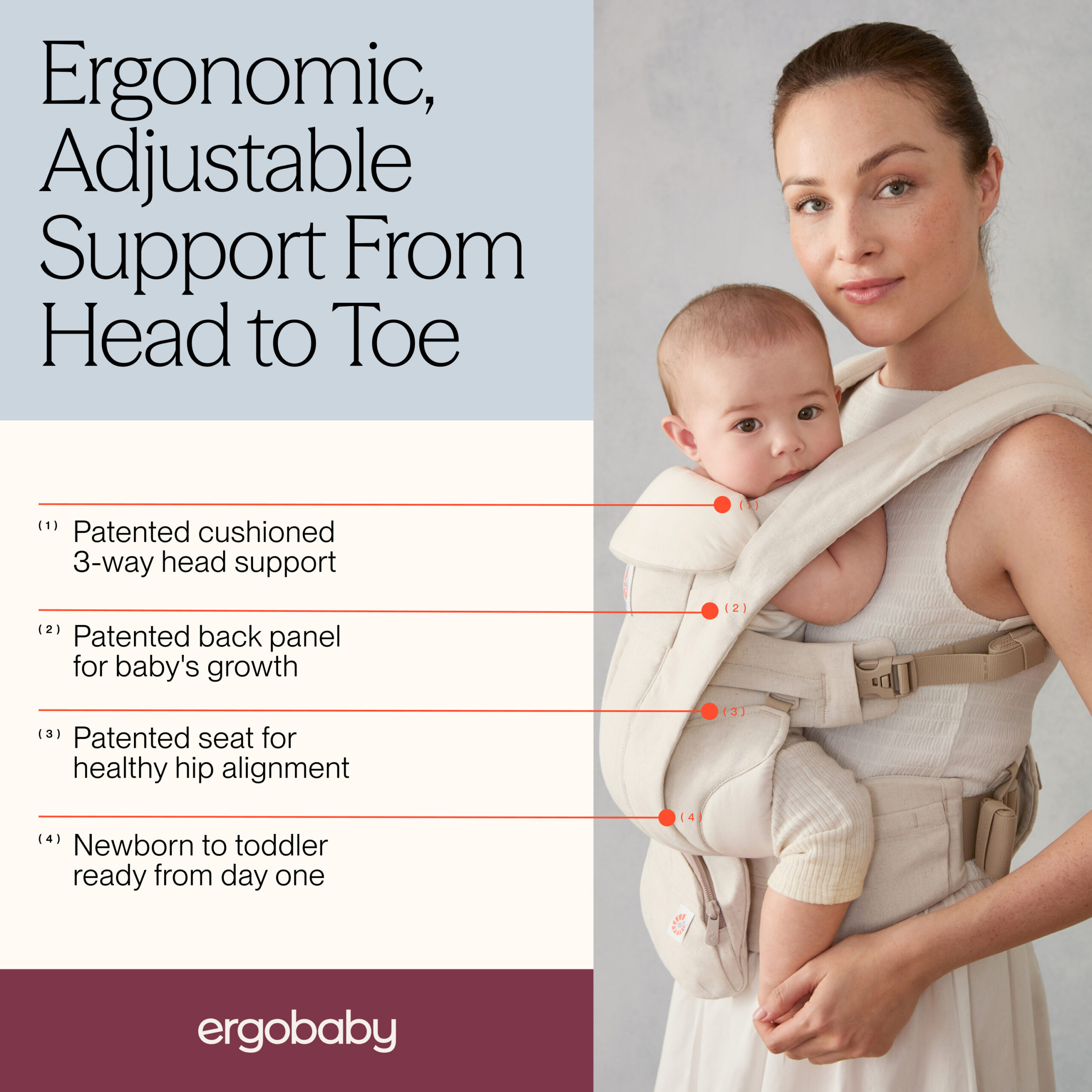 Ergobaby Deluxe Linen kandekott